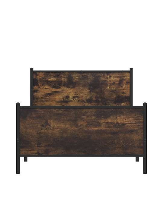 Halbhochbett Aus Holz Mit Lattenrost Aus Räuchereiche Für Matratze 107x203cm