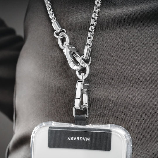 SwitchEasy Nackenriemen für Handys Silber