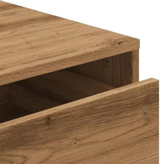 Wooden Chest of Drawers with 4 Drawers Coffee 60x41x76cm