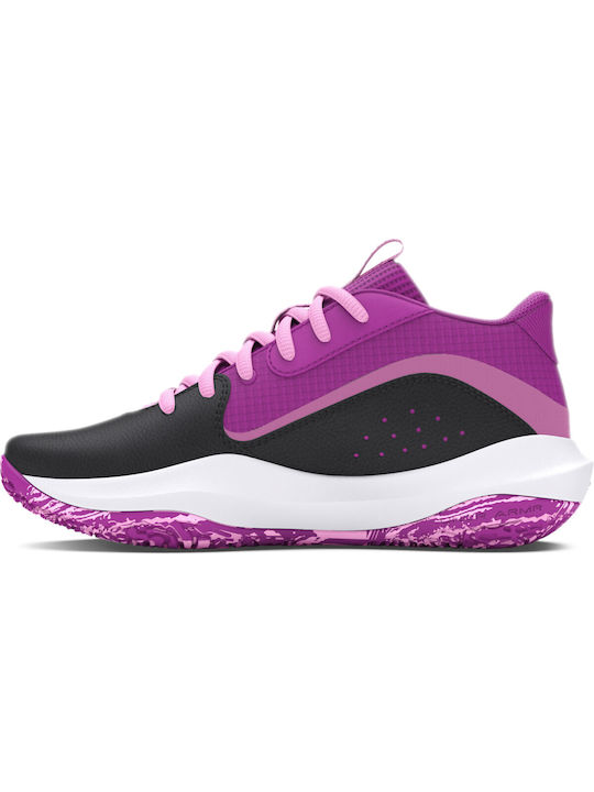 Under Armour Αθλητικά Παιδικά Παπούτσια Μπάσκετ Lockdown 7 Junior Anthracite / Vivid Magenta / Stellar Pink