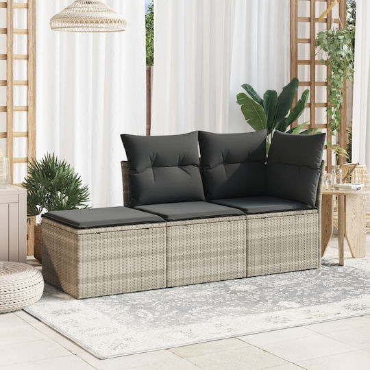 Σκαμπό Rattan Γκρι 55x55x37cm Σκαμπό Rattan Γκρι 55x55x37cm