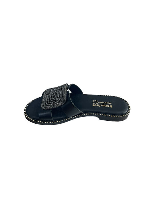 Benefeet Women's Flat Sandals in Black Color