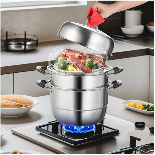 Vevor Tiefer Edelstahl-Topf 28cm