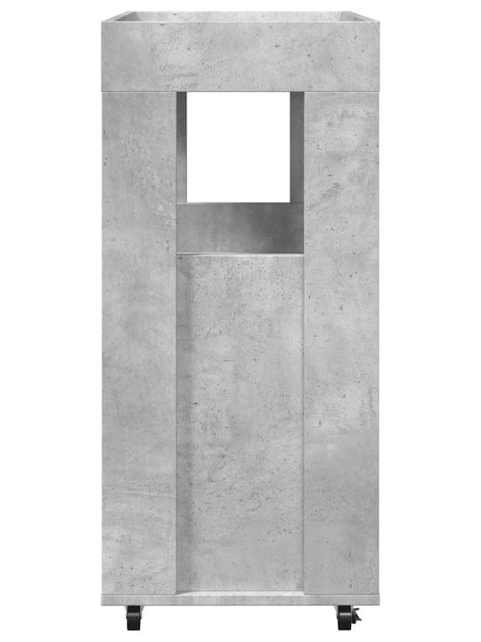 vidaXL Επιδαπέδια Κάβα Ποτών με Ρόδες Γκρι 60x39.5x89εκ.