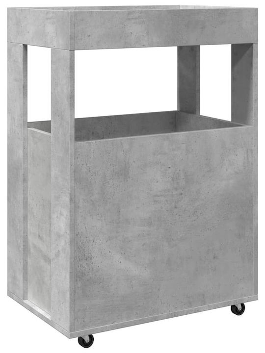 vidaXL Επιδαπέδια Κάβα Ποτών με Ρόδες Γκρι 60x39.5x89εκ.