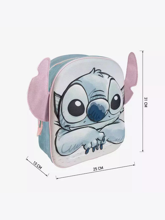 Logigraf Disney Stitch Σχολική Τσάντα Πλάτης Δημοτικού Ροζ