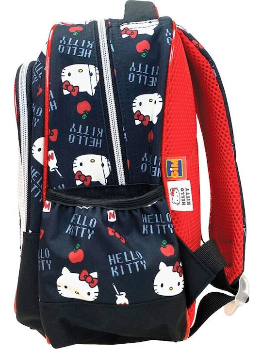 Gim Hello Kitty Croche School Bag Backpack Kindergarten Multicolour with Water Bottle Holder 12Liters