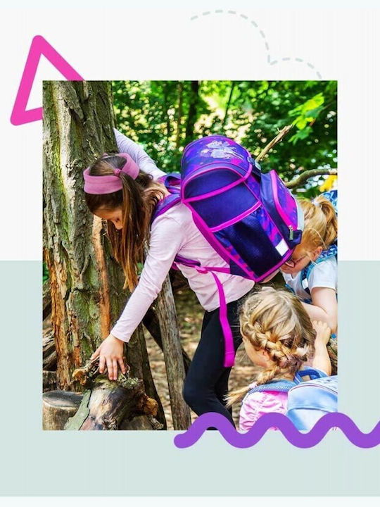 Unicorn School Bag Backpack Elementary, Elementary Multicolour with Water Bottle Holder 16Liters