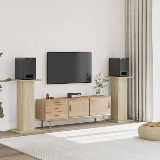 vidaXL Βάση Ηχείων PA ύψους 30-30cm σε Καφέ Χρώμα