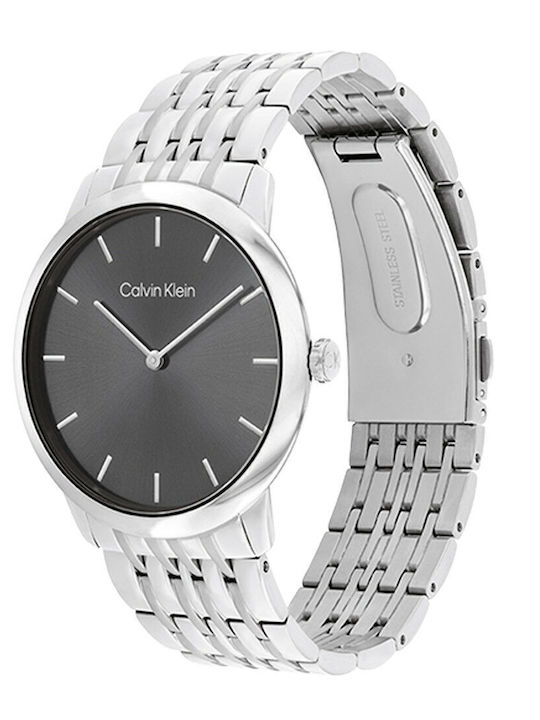 Calvin Klein Intrigue Men's Watch 40mm Battery with Silver Metal Bracelet