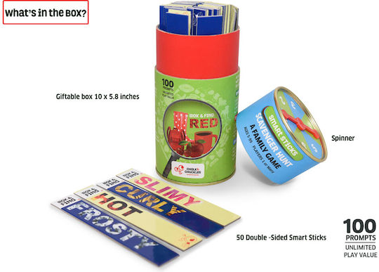 Joc de Societate Smart Sticks Search and Find pentru 2-4 Jucători 5+ Ani (EN) Chalk & Chuckles