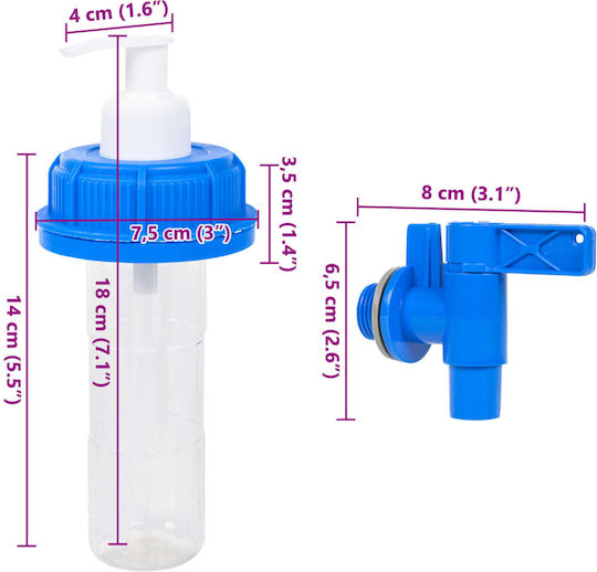 vidaXL 155044 Plastikkanister mit Ausgießer 17Es