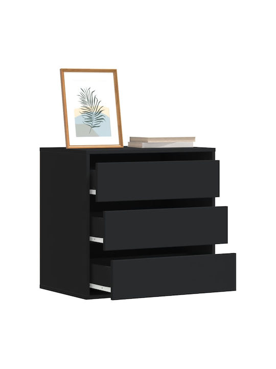Drawers Storage Wooden with 3 Drawers L60xW41xH58cm