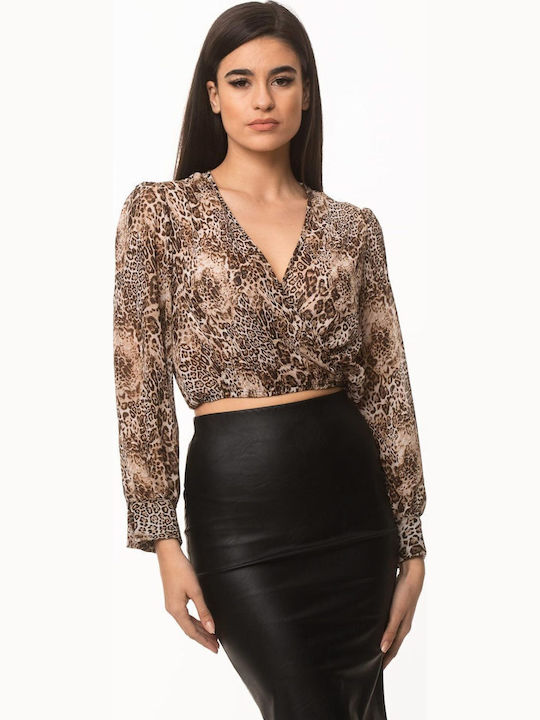 Women's Blouse Printed Black