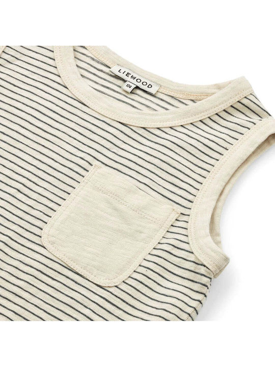 Kids Top Sleeveless Whale Blue Sandy Lome Stripes