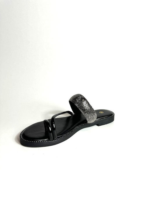 Siamoshoes Women's Flat Sandals in Black Color