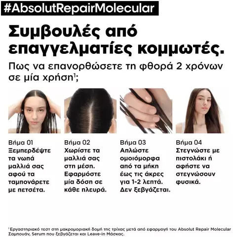 L'Oréal Professionnel Absolut Repair Molecular Hair Mask for Repairing with Peptides 100ml