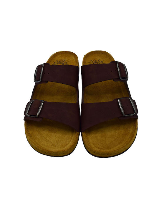 Sunny Sandals Leder Herrensandalen in Braun Farbe