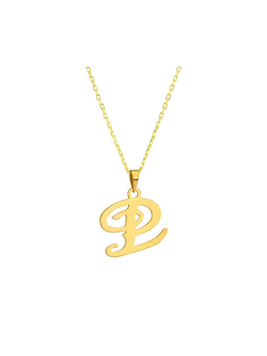 Goldsmith Necklace Monogram from Pink Gold Plated Silver