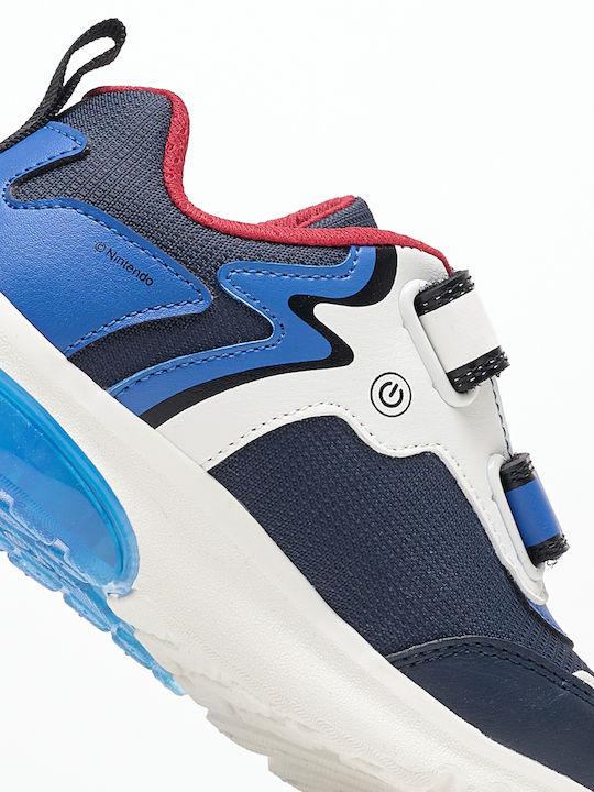 J CIBERDRON Kids Sneakers Anatomic with Scratch & Lights Blue