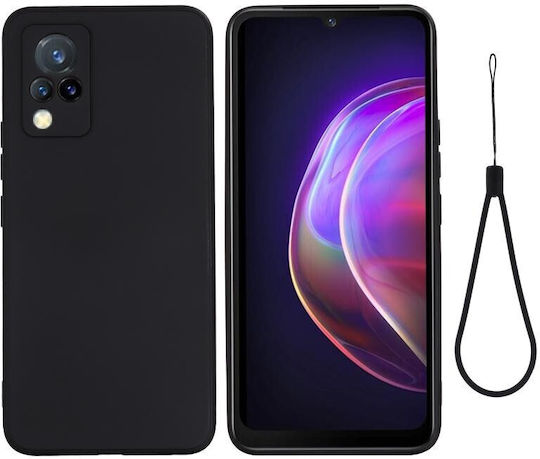 Vivo Back Cover Σιλικόνης Μαύρο (Vivo V21 5G)