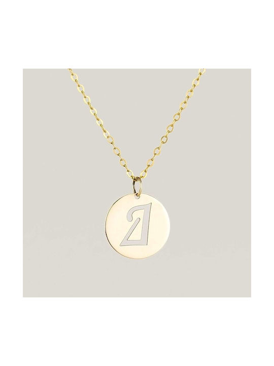 Goldsmith Necklace Monogram from White Gold 9 K