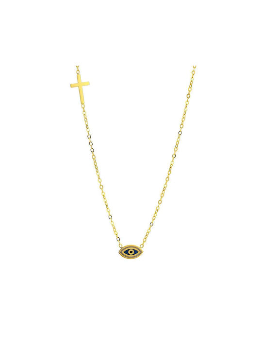 Goldsmith Necklace Eye from Gold 9 K