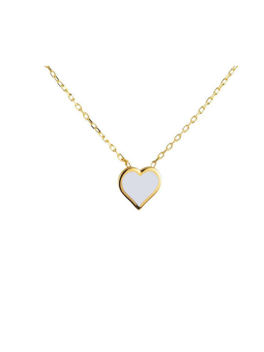 Goldsmith Necklace with design Heart from Gold Plated Silver