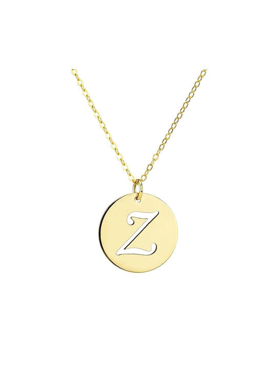 Goldsmith Necklace Monogram from Pink Gold Plated Silver