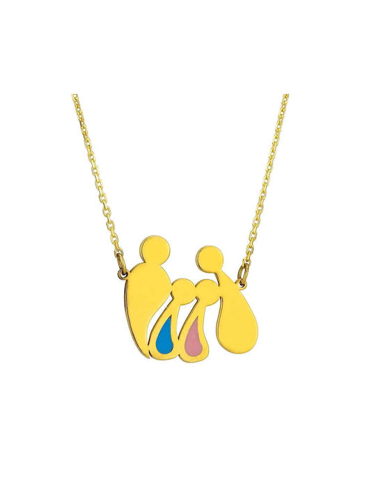 Goldsmith Necklace Family from Gold 9 K