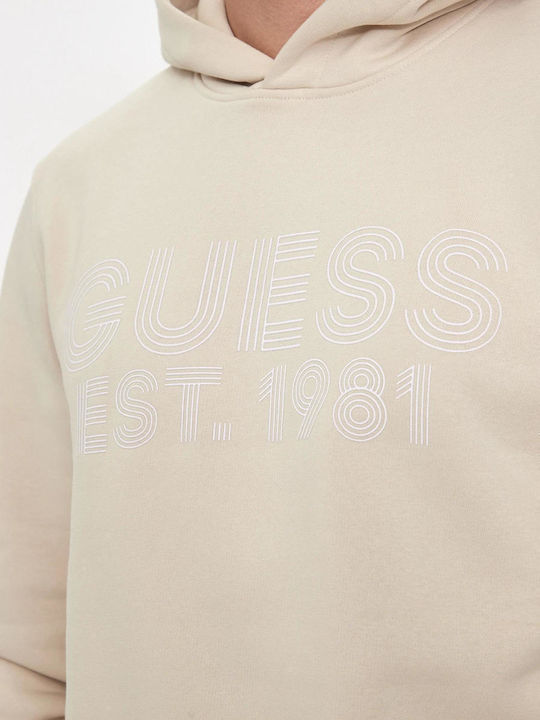 Sweatshirt with Hood Beige
