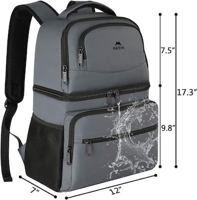 Matein Insulated Bag Backpack 24 liters L8 x W30cm. Black