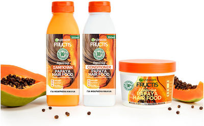 Garnier Fructis Papaya Hair Food Conditioner Αναδόμησης/θρέψης για Όλους τους Τύπους Μαλλιών 350ml