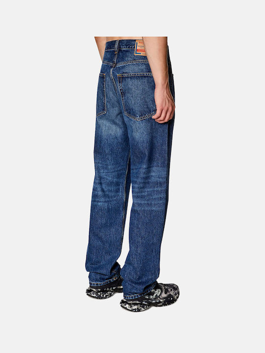 Men's Jeans Pants with Regular Straight Fit Denim Blue