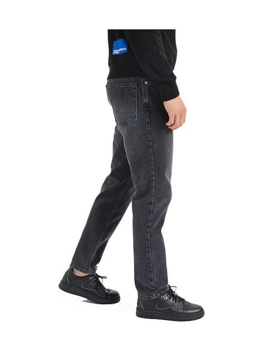 Men's Jeans Pants with Slim Tapered Fit Black