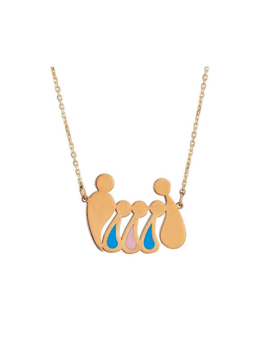 Goldsmith Necklace Family from Rose Gold 9 K