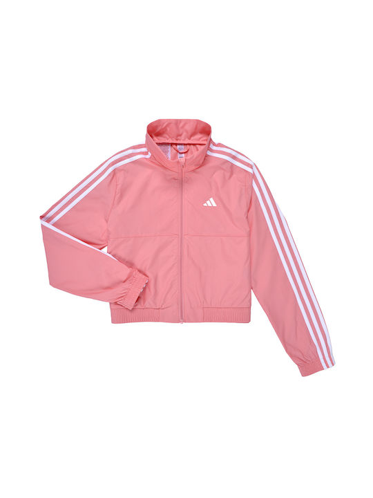 Adidas Kids Casual Jacket Windproof with Hood Pink