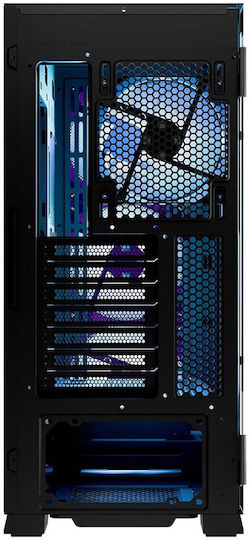 Modecom Horizon Flow Геймърско Midi Tower Компютърна Кутия със Страничен Прозорец и RGB Осветление Черна