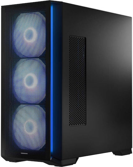 Modecom Horizon Flow Геймърско Midi Tower Компютърна Кутия със Страничен Прозорец и RGB Осветление Черна