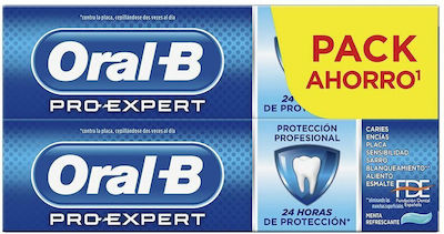 Oral-B Pro Expert Professional Protection Pastă de dinți pentru Dinți sensibili , Ulitis , Placă și Cavități 2x75ml