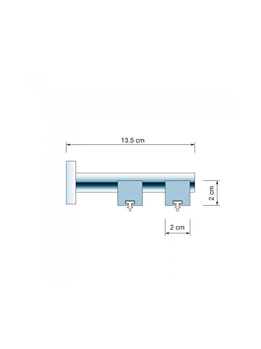 Anartisi Madison Two-Way Metallic Curtain Track Silver 200cm 513643-02