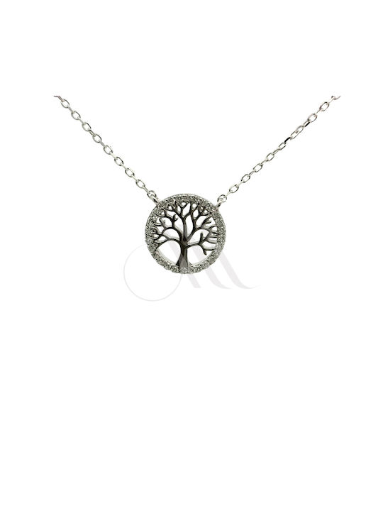 Necklace Tree from Silver with Zircon