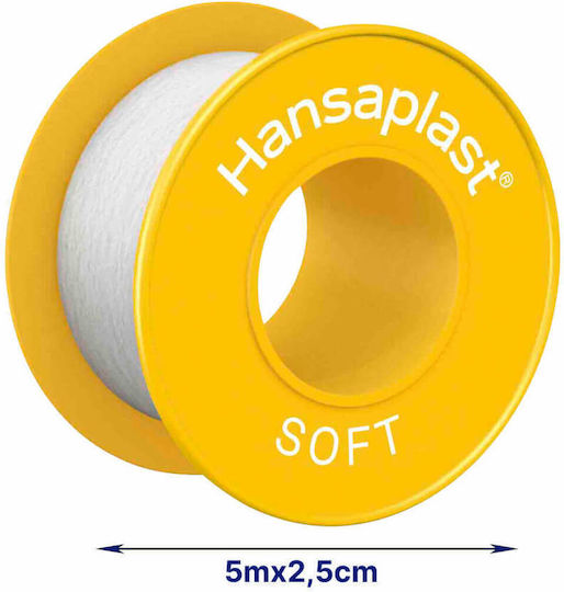 Hansaplast Soft Hypoallergenic Adhesive Tape 5m X 2.5cm 1 Piece