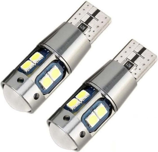 Lămpi Autoturismului T10 / W5W Canbus LED 6000K Alb rece 12V 2buc