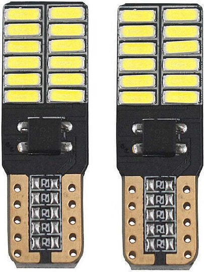 Lămpi Autoturismului T10 Canbus LED 6500K Alb rece 5W 2buc