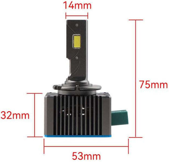 Lămpi Autoturismului D3S / D1S Canbus LED 6500K Alb rece 12-24V 70W 2buc