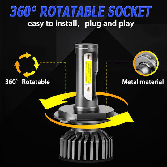 Lămpi Autoturismului H7 LED 6000K Alb rece 9-32V 100W 2buc