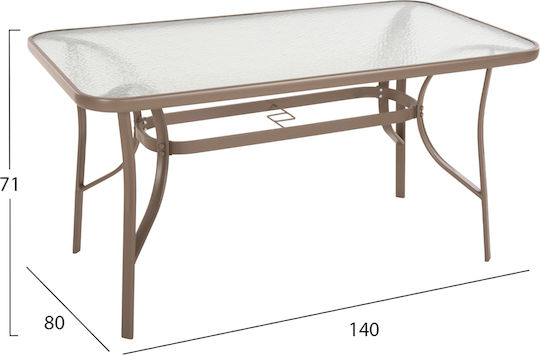 Table Bruno Free Standing 122x64cm Champagne Table Bruno Free Standing 122x64cm Champagne