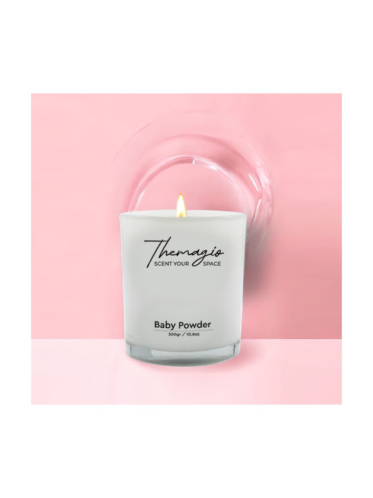 Themagio Aromatisches Soja-Kerze im Gefäß mit Baby-Puder Parfüm 300g