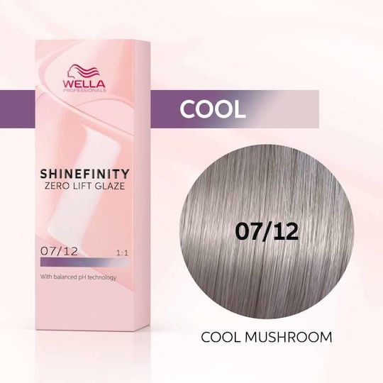 Wella Shinefinity Zero Lift Glaze Полуперманентна Боя За Коса 07/12 Хладен Гъбен 60мл